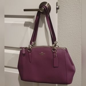 Mauve leather Coach Purse